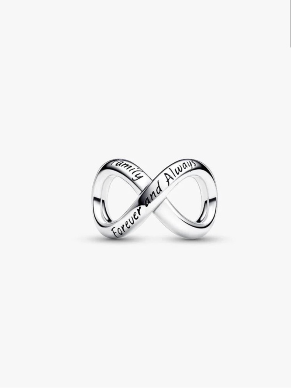 Pandora Forever & Always Infinity Charm Sterling Silver